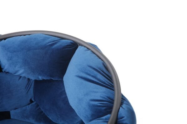 Modrest Debra Modern Blue Fabric Dining Chair - Image 4