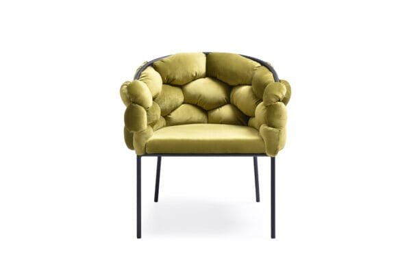 Modrest Debra Modern Green Fabric Dining Chair - Image 3