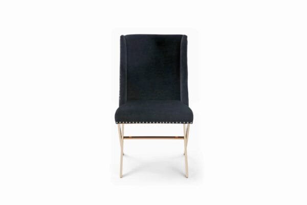 Modrest Alexia Modern Black & Rosegold Dining Chair - Image 3