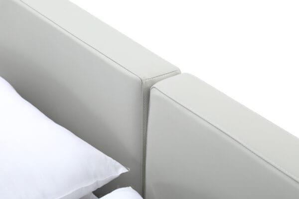 Queen Modrest Opal Modern Walnut & Grey Platform Bed