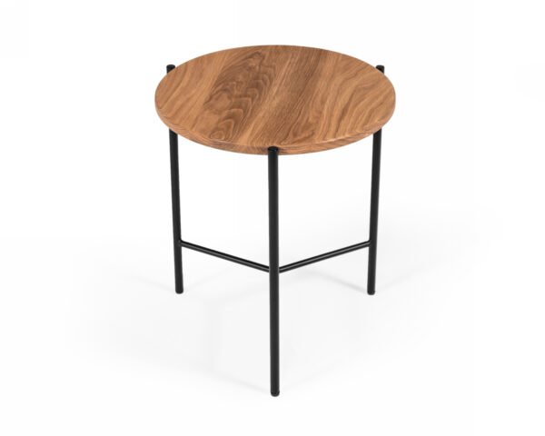 Modrest Bacone - Industrial Oak and Black Iron End Table