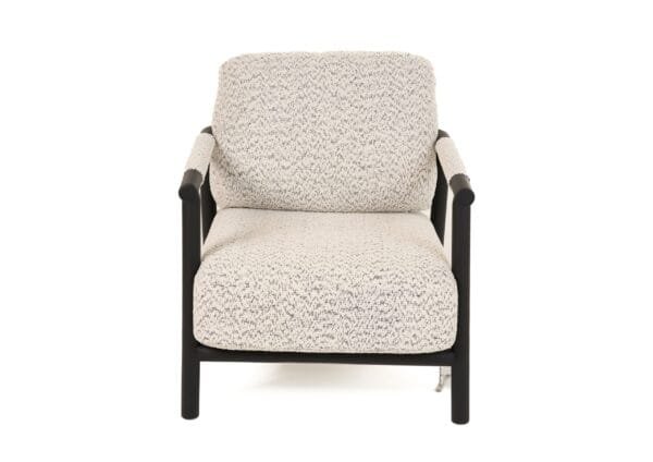 Modrest Balko - Modern Grey Fabric + Black Accent Chair - Image 2