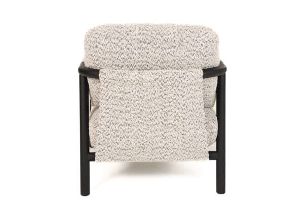 Modrest Balko - Modern Grey Fabric + Black Accent Chair - Image 4