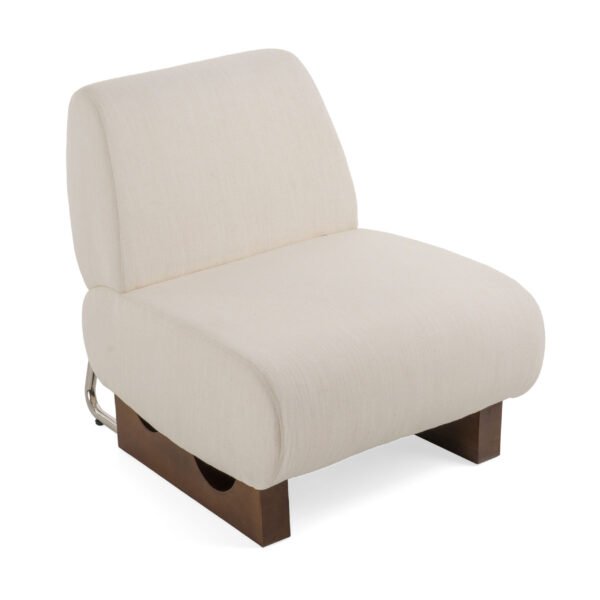 Modrest Barbara Modern Off White Accent Chair - Image 2