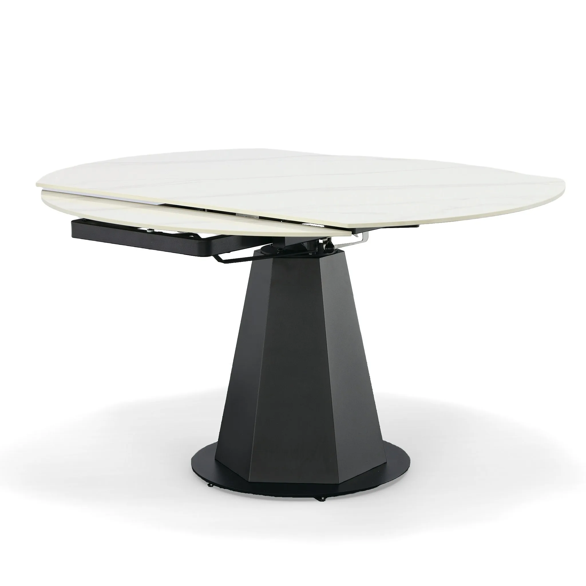 Modrest Barela - Modern Black and White Ceramic Extendable 35.5"/53" Dining Table - Image 2