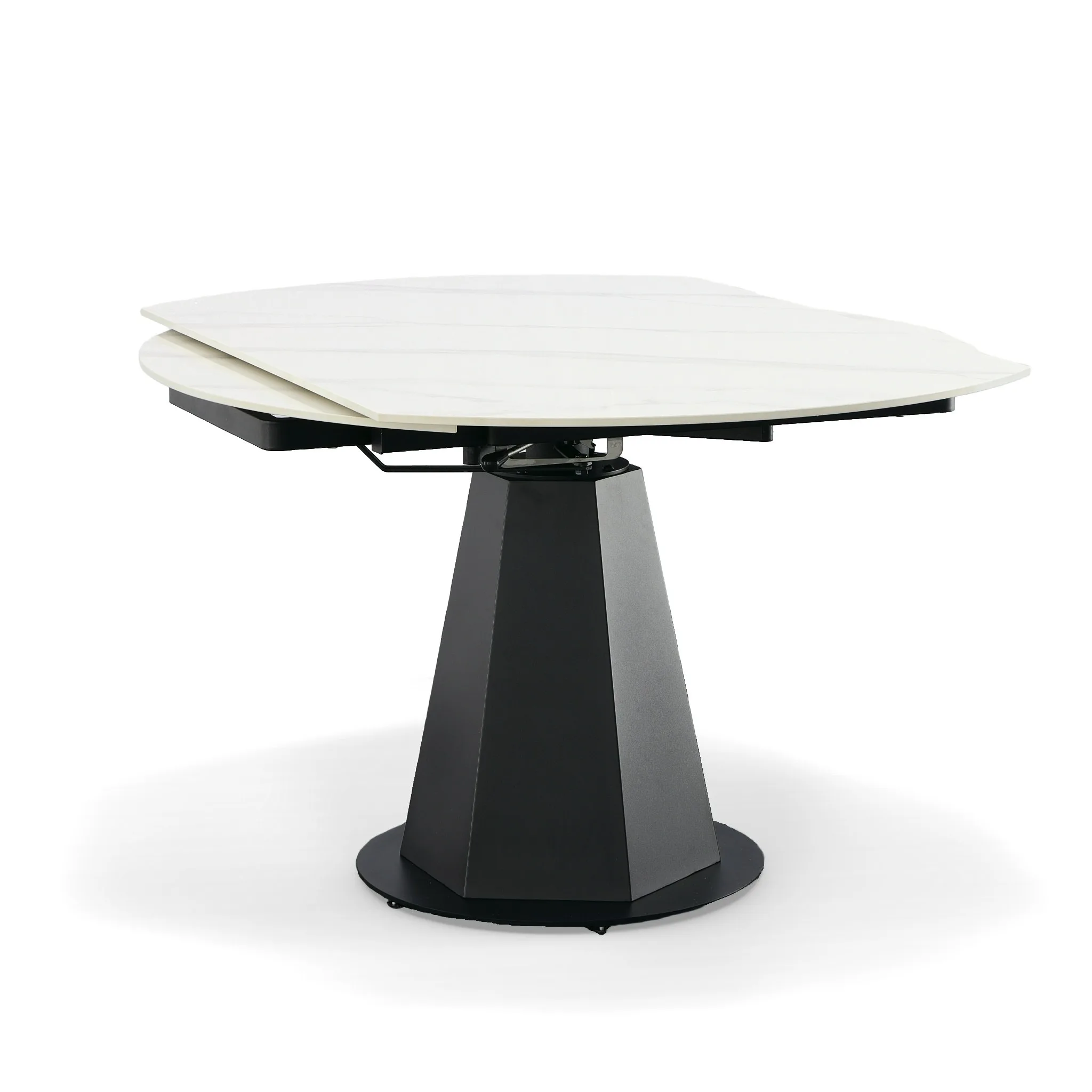 Modrest Barela - Modern Black and White Ceramic Extendable 35.5"/53" Dining Table - Image 3