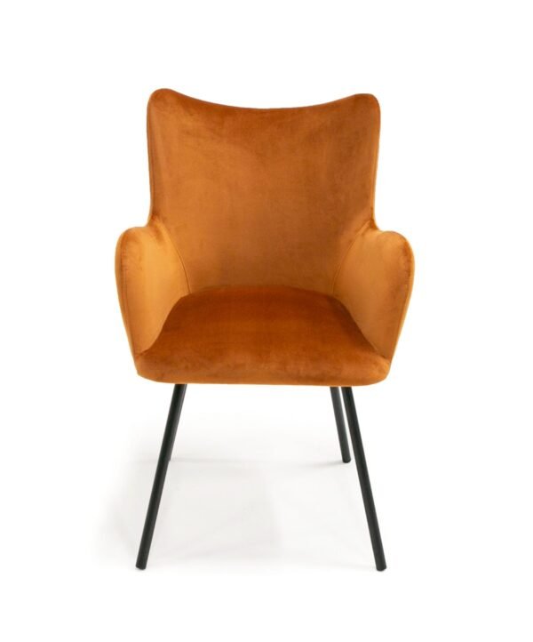 Modrest Barrett - Modern Orange & Black Dining Chair