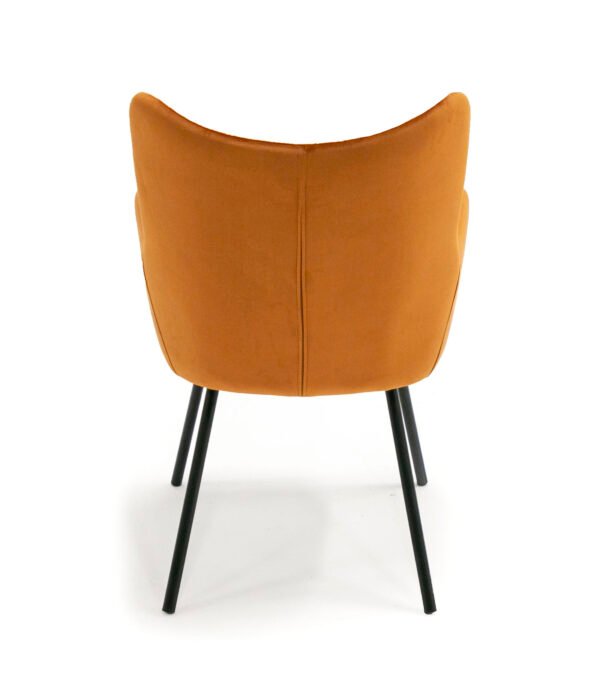 Modrest Barrett - Modern Orange & Black Dining Chair - Image 2