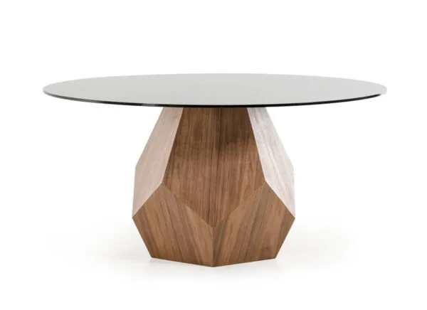 Modrest Rackham Mid-Century Walnut Round Dining Table - Image 3