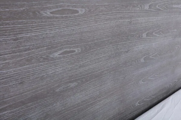Queen Modrest Charlene Modern Grey Elm & Stainless Steel Bed - Image 5