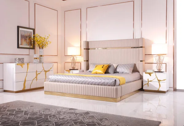 Modrest Aspen Modern White & Gold Chest - Image 5