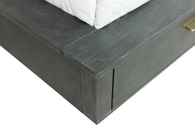 Modrest Manchester- Contemporary Platform Dark Grey Q Bed 4 Modrest Manchester- Contemporary Platform Dark Grey Q Bed - Image 4