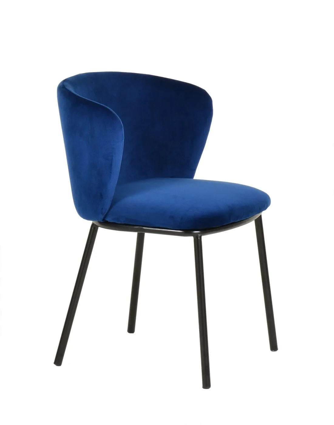 Modrest Bessie - Modern Blue Velvet Dining Chair (Set of 2) - Image 2