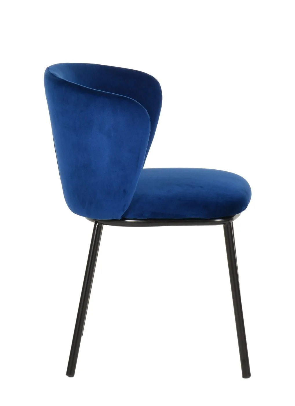 Modrest Bessie - Modern Blue Velvet Dining Chair (Set of 2) - Image 3