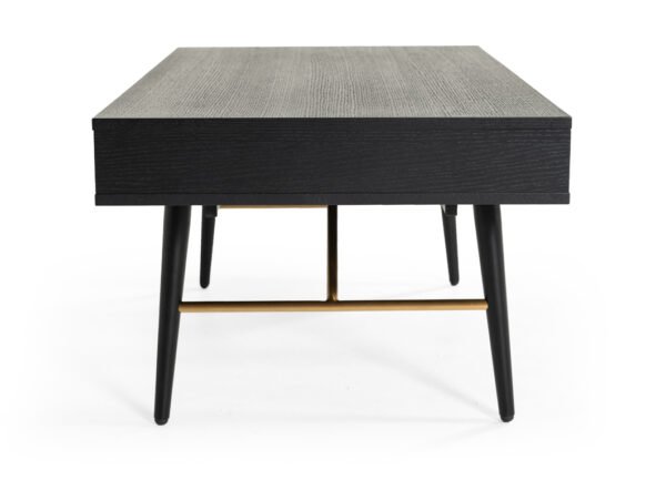 Modrest Billy Modern Black Oak & Gold Coffee Table