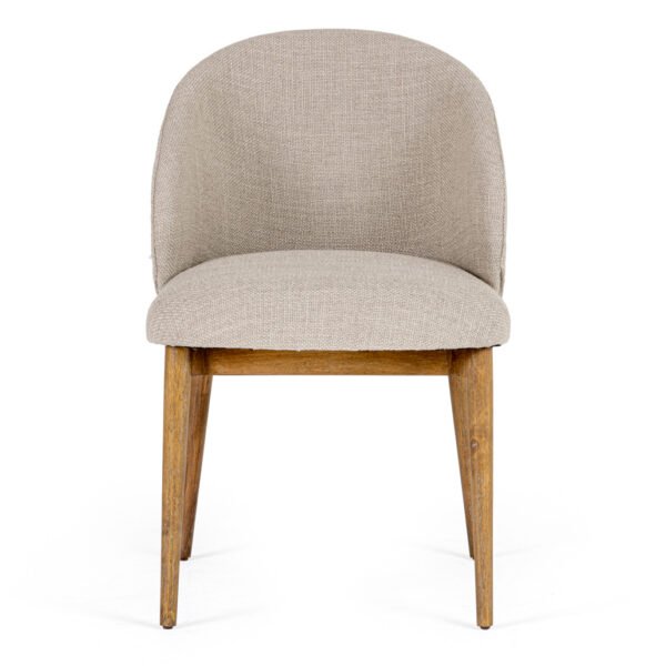 Modrest Blum - Modern Beige Linen Dining Chair - Image 5