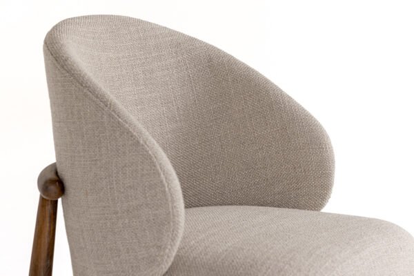 Modrest Blum - Modern Beige Linen Dining Chair - Image 2