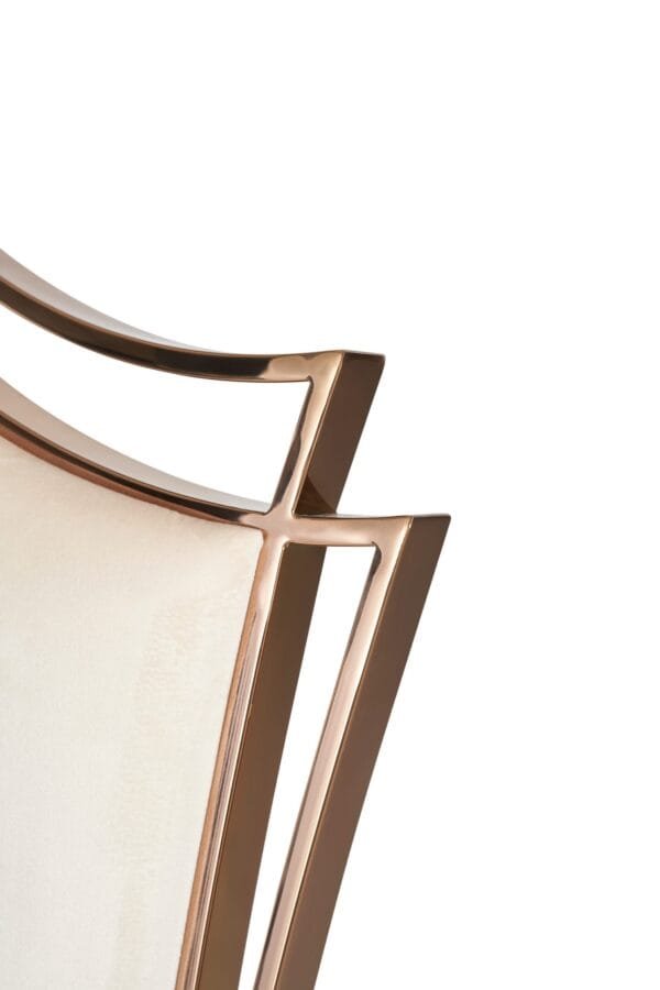Modrest Bonnie - Beige Velvet & Rose Gold Dining Chair (Set of 2) - Image 5