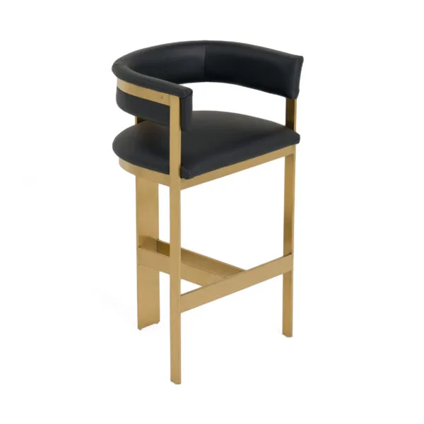 Modrest Boswell - Modern Black + Matte Gold Barstool - Image 2