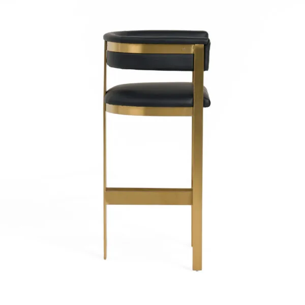 Modrest Boswell - Modern Black + Matte Gold Barstool - Image 3