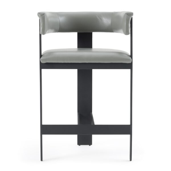 Modrest Boswell - Modern Grey Faux Leather + Black Counter Chair