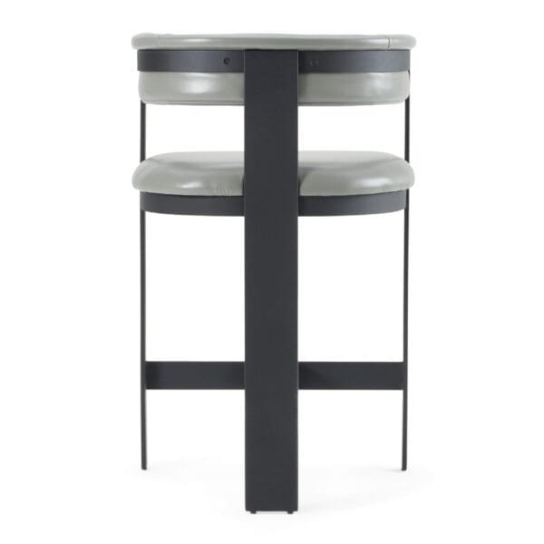 Modrest Boswell - Modern Grey Faux Leather + Black Counter Chair - Image 3
