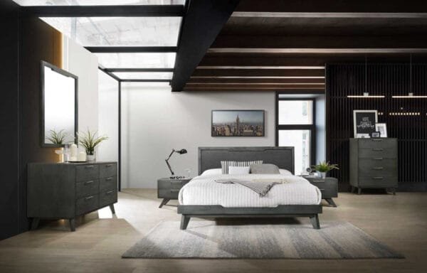 Queen Nova Domus Soria Modern Grey Wash Bedroom Set