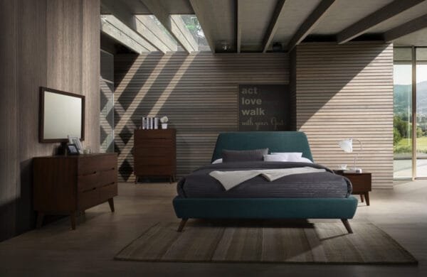 Modrest Lewis Mid-Century Modern Walnut Nightstand