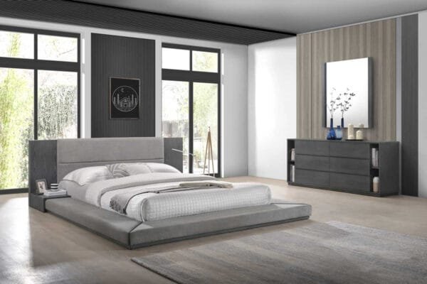 Nova Domus Jagger Modern Grey Mirror