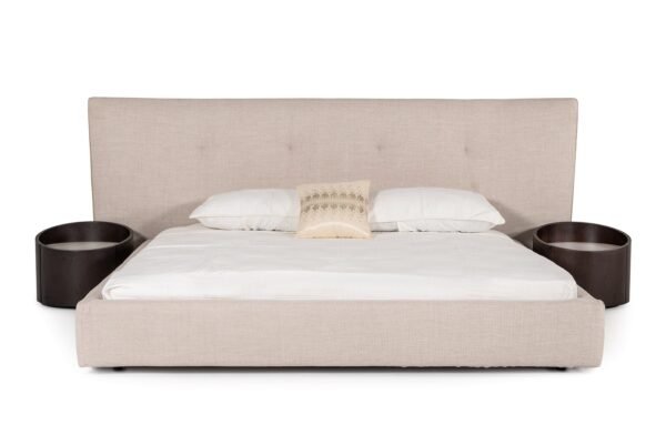 Modrest Brittany - Eastern King Modern Grey Fabric Bed - Image 2