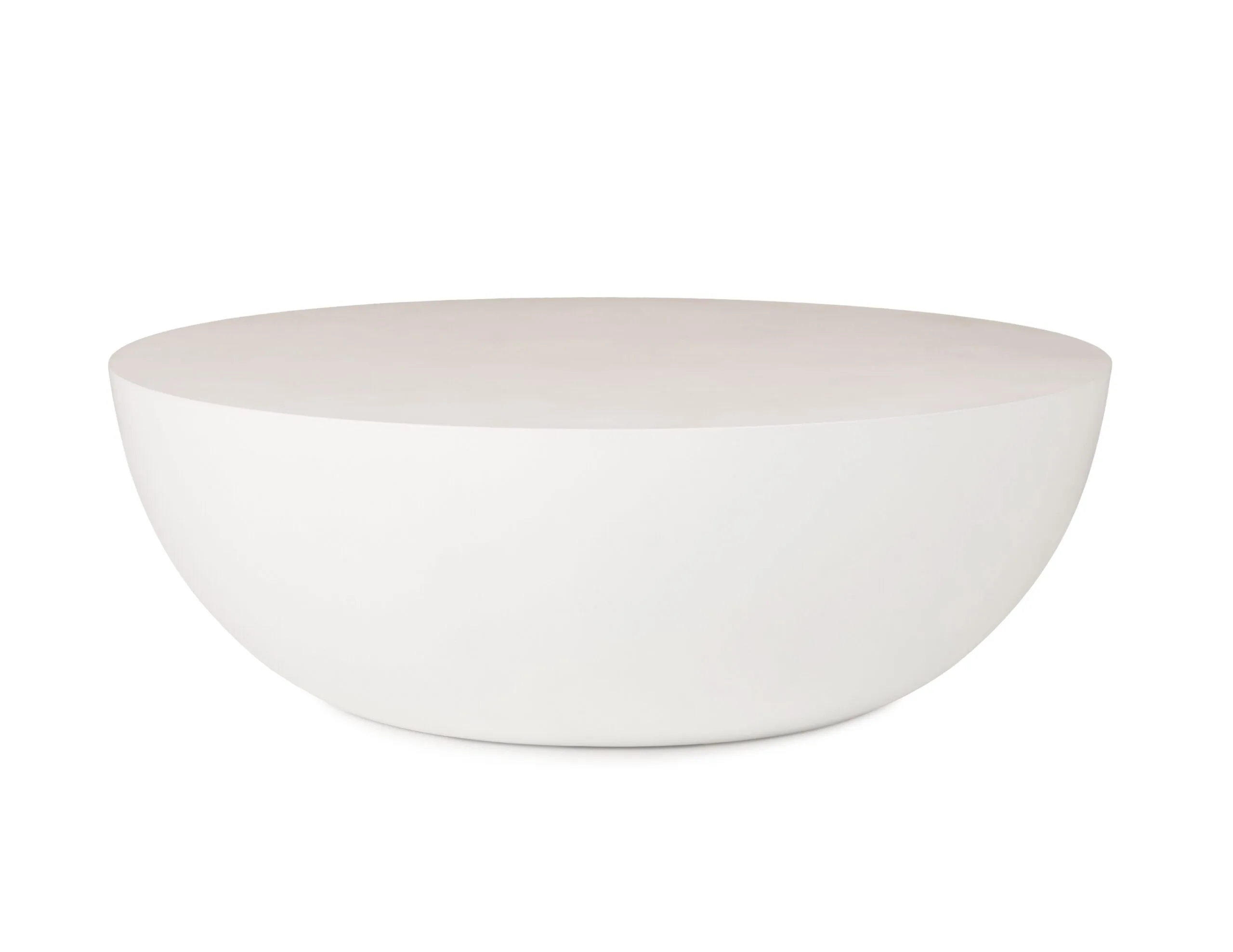 Modrest Bronte - Modern White Concrete Round Coffee Table - Image 4