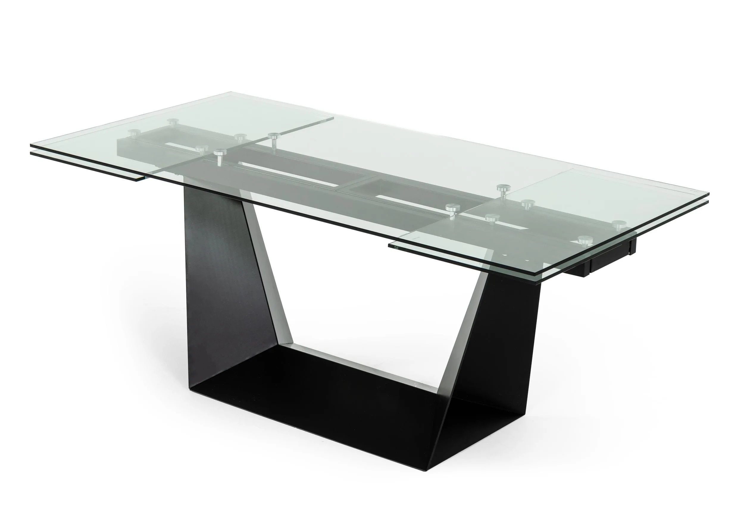 Modrest Bronwin - Modern Black Glass Extendable Dining Table - Image 3