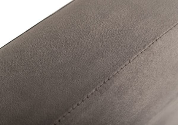 Queen Nova Domus Bryan Modern Grey Velvet & Gold Bed - Image 3