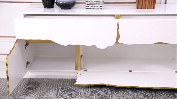 Modrest Aspen Modern White & Gold Buffet - Image 3