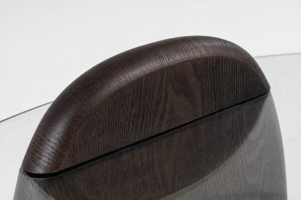 Modrest Buxton - Mid-Century Modern Glass + Dark Walnut Coffee Table - Image 2