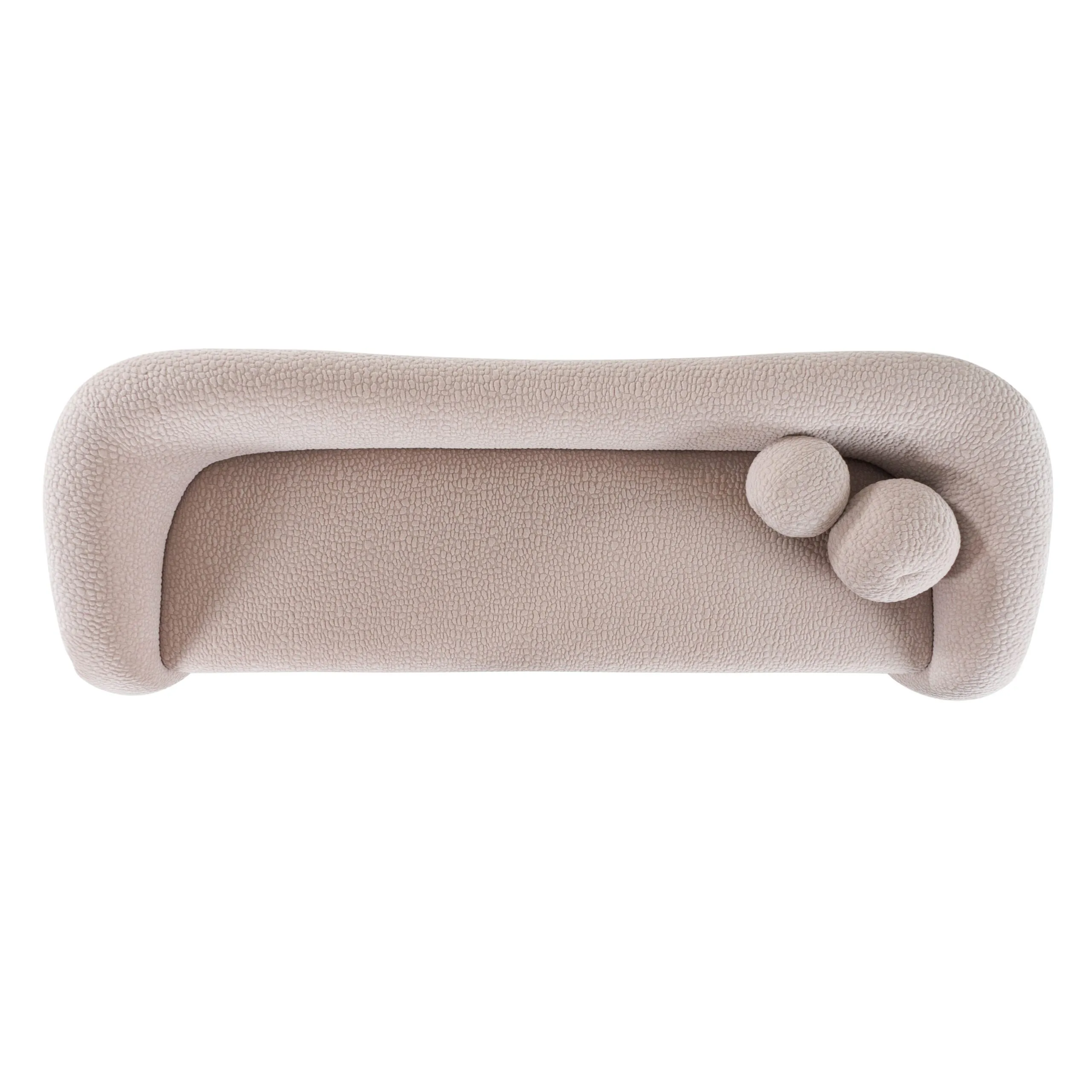 Divani Casa Calico - Contemporary Beige Fabric 3-Seat Sofa - Image 2