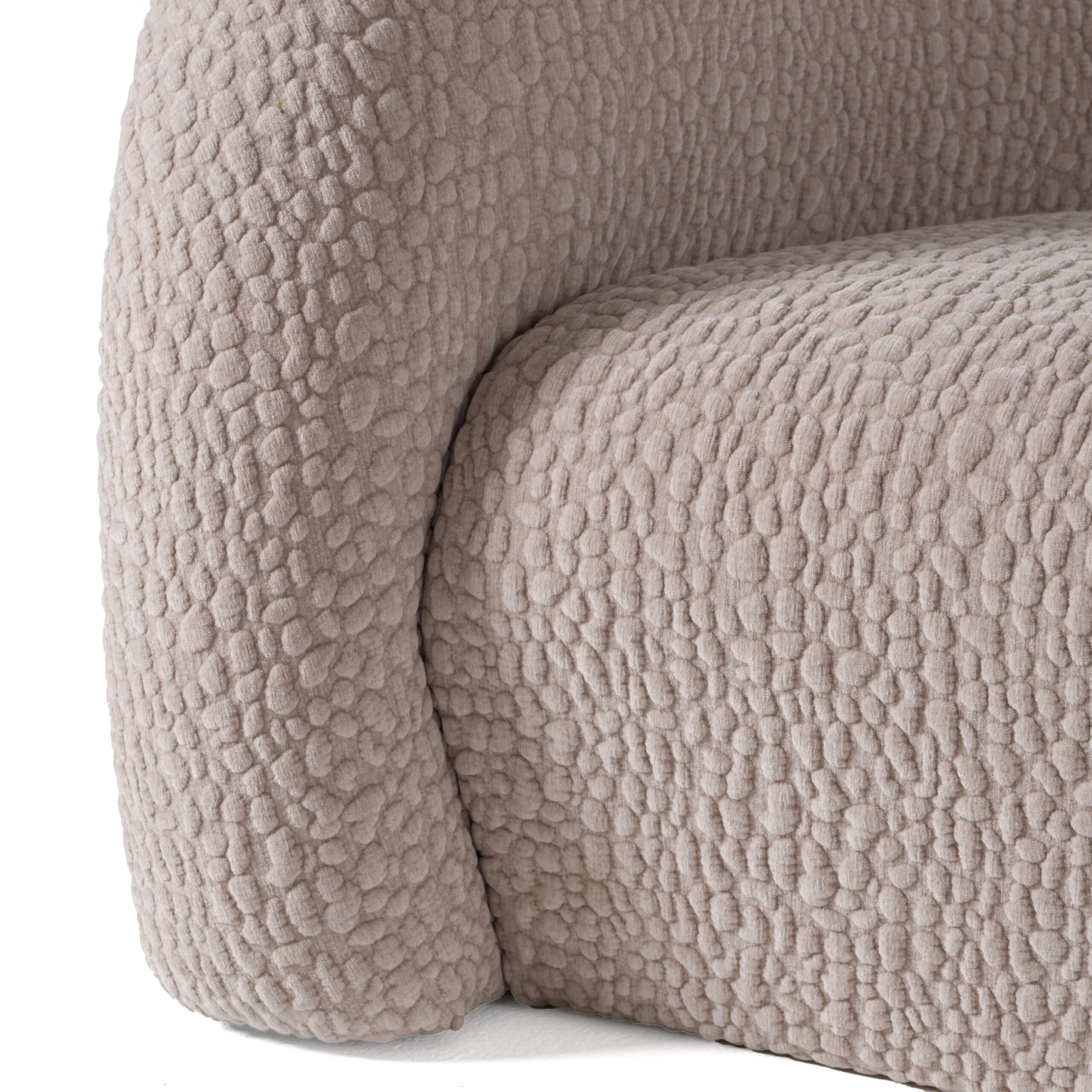 Divani Casa Calico - Contemporary Beige Fabric 3-Seat Sofa - Image 4