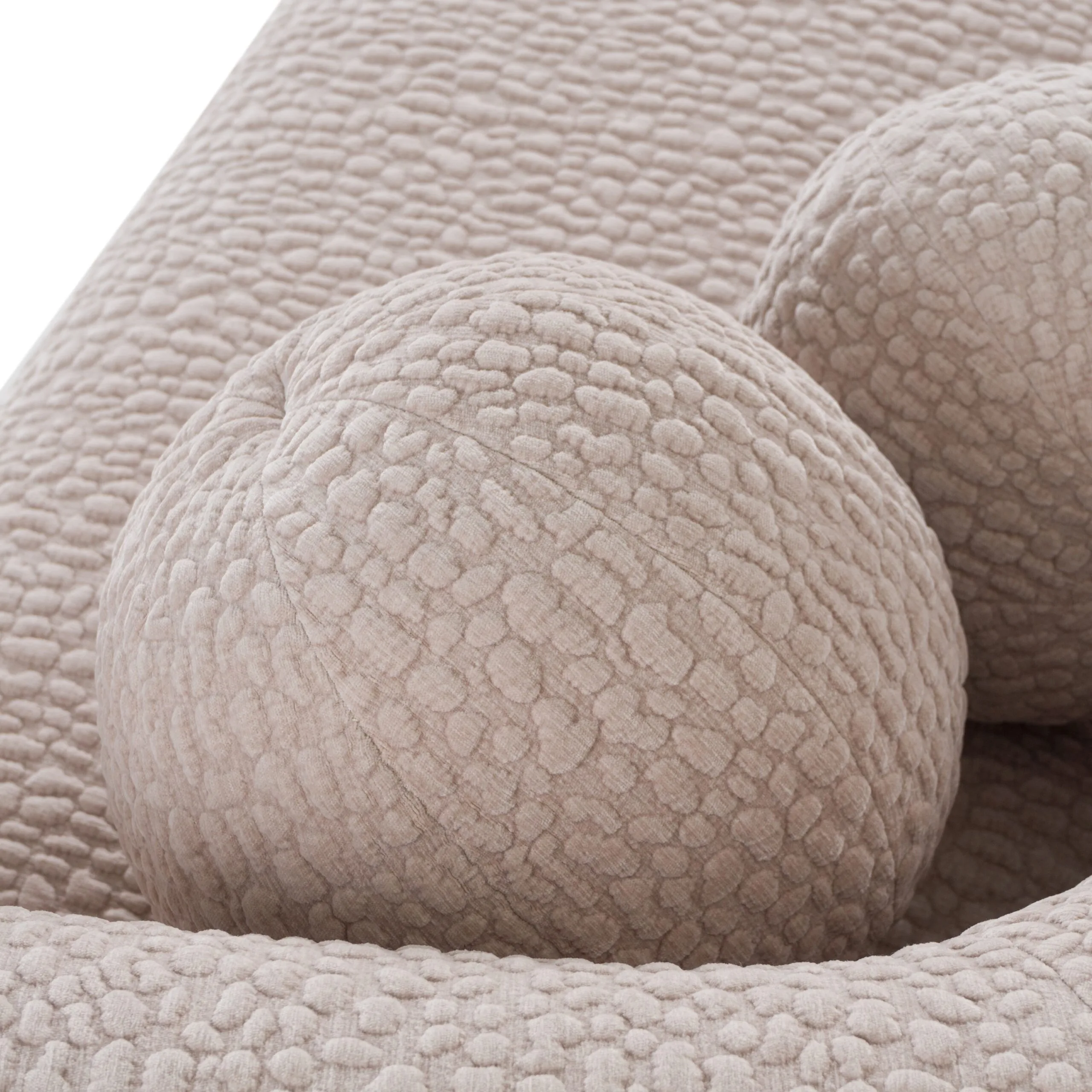 Divani Casa Calico - Contemporary Beige Fabric 3-Seat Sofa - Image 5