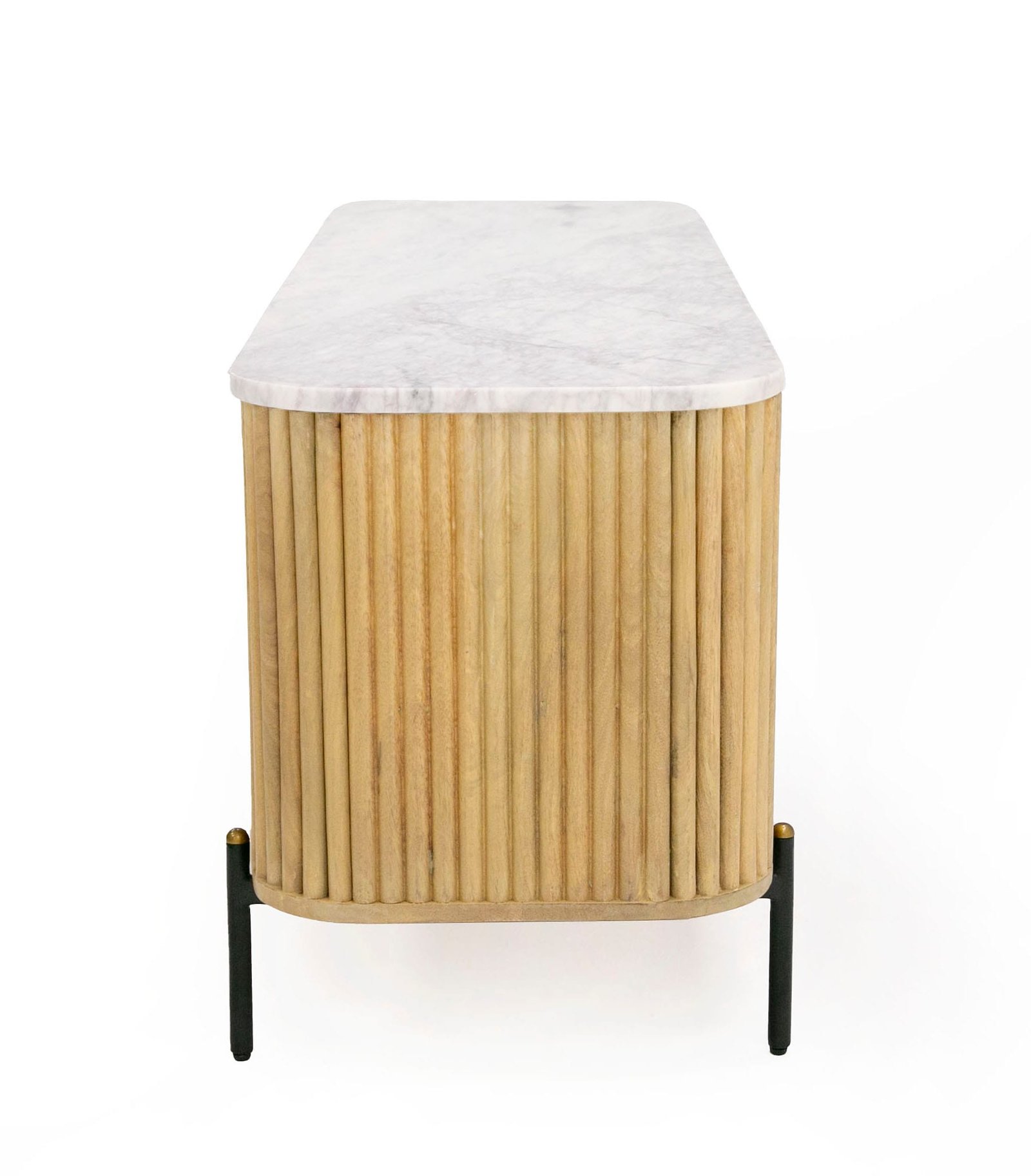 Modrest - Cambridge White Marble & Mango TV Stand 3 Modrest - Cambridge White Marble & Mango TV Stand - Image 3