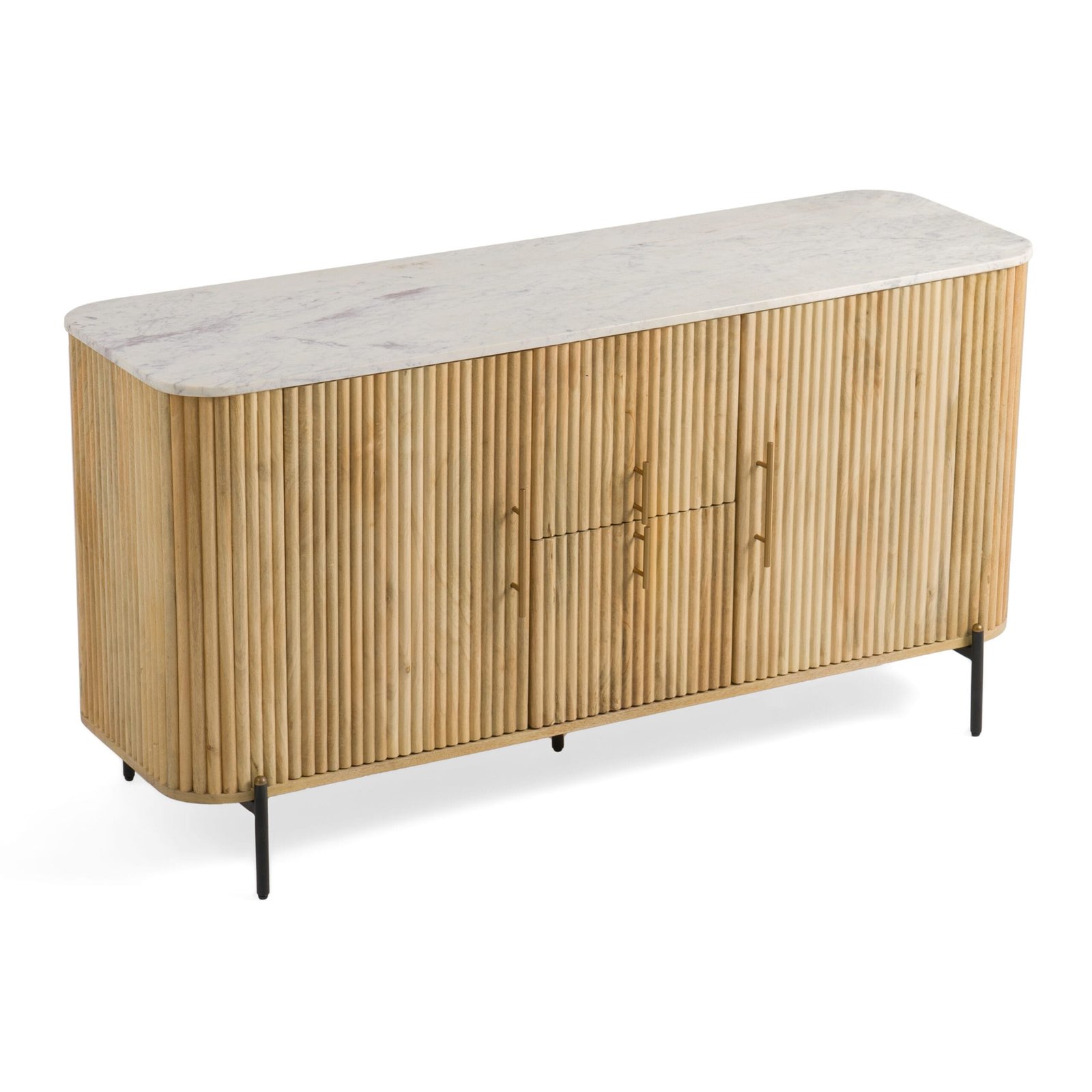 Modrest - Cambridge White Marble & Mango Buffet 3 Modrest - Cambridge White Marble & Mango Buffet - Image 3