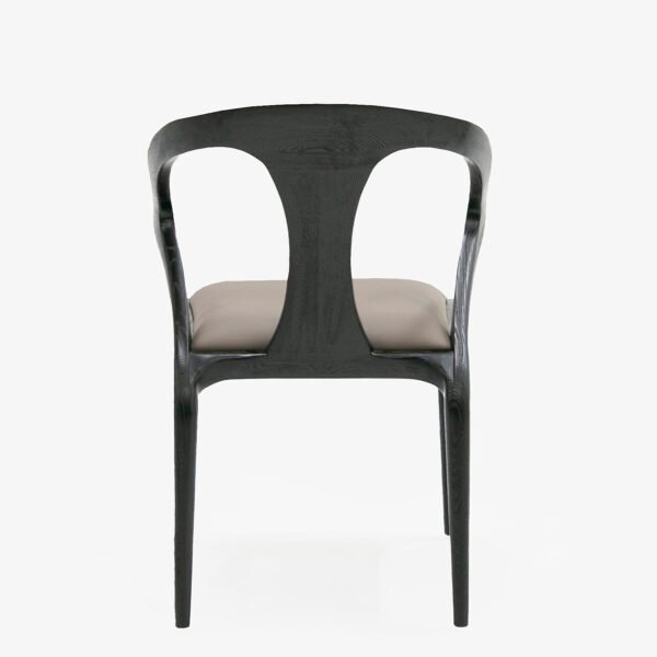 Modrest Campbell - Mid-Century Modern Grey & Black Ash Dining Chair - Image 3