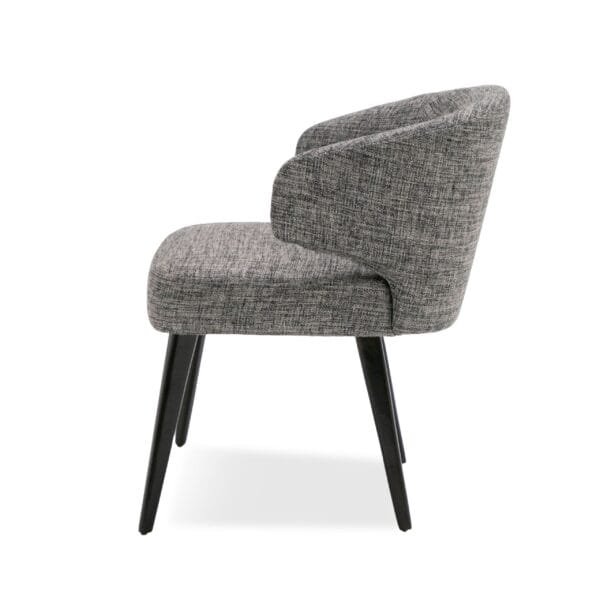 Modrest Carlton Modern Grey Fabric Dining Chair - Image 3