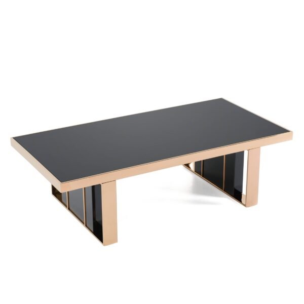 Nova Domus Cartier Modern Black & Rosegold Coffee Table - Image 2