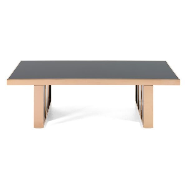 Nova Domus Cartier Modern Black & Rosegold Coffee Table - Image 4