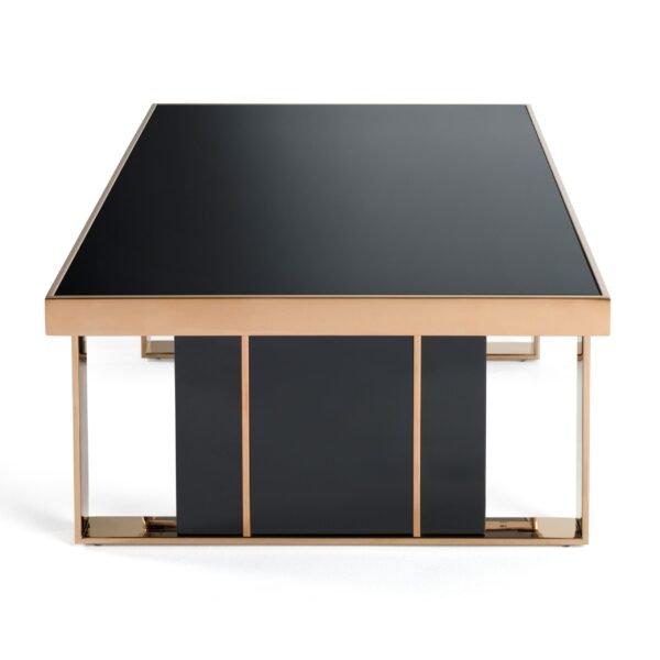 Nova Domus Cartier Modern Black & Rosegold Coffee Table - Image 5