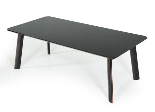 Modrest Chadwick Modern Ebony & Rosegold Dining Table - Image 2