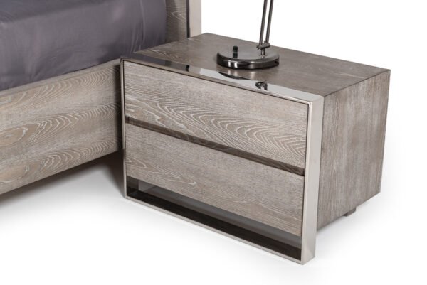 Modrest Arlene Modern Grey Elm Nightstand - Image 5