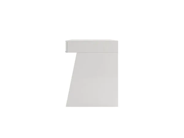Modrest Chelsey- Modern White and Stainless Steel Desk - Image 5