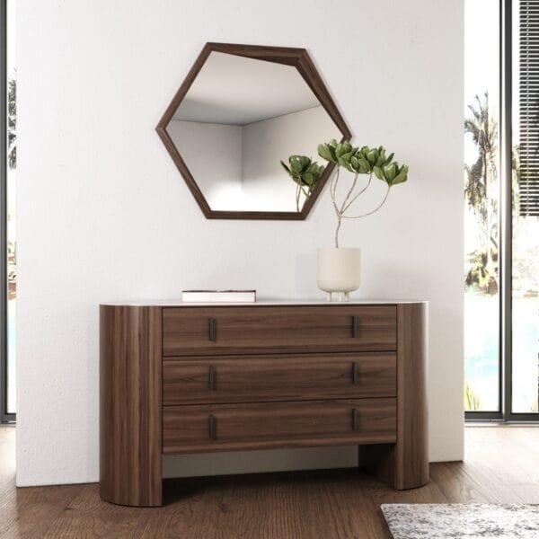 Modrest Chelton - Modern Walnut Mirror - Image 2