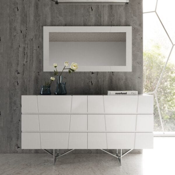 Modrest Chrysler Modern White Dresser - Image 4